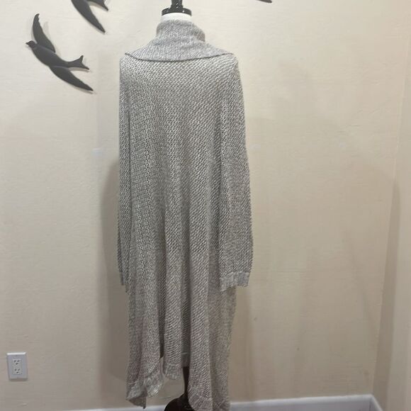 Peruvian Connection Pima Cotton Open Front Long Sleeve Knit Duster Cardigan - L - Picture 3 of 8